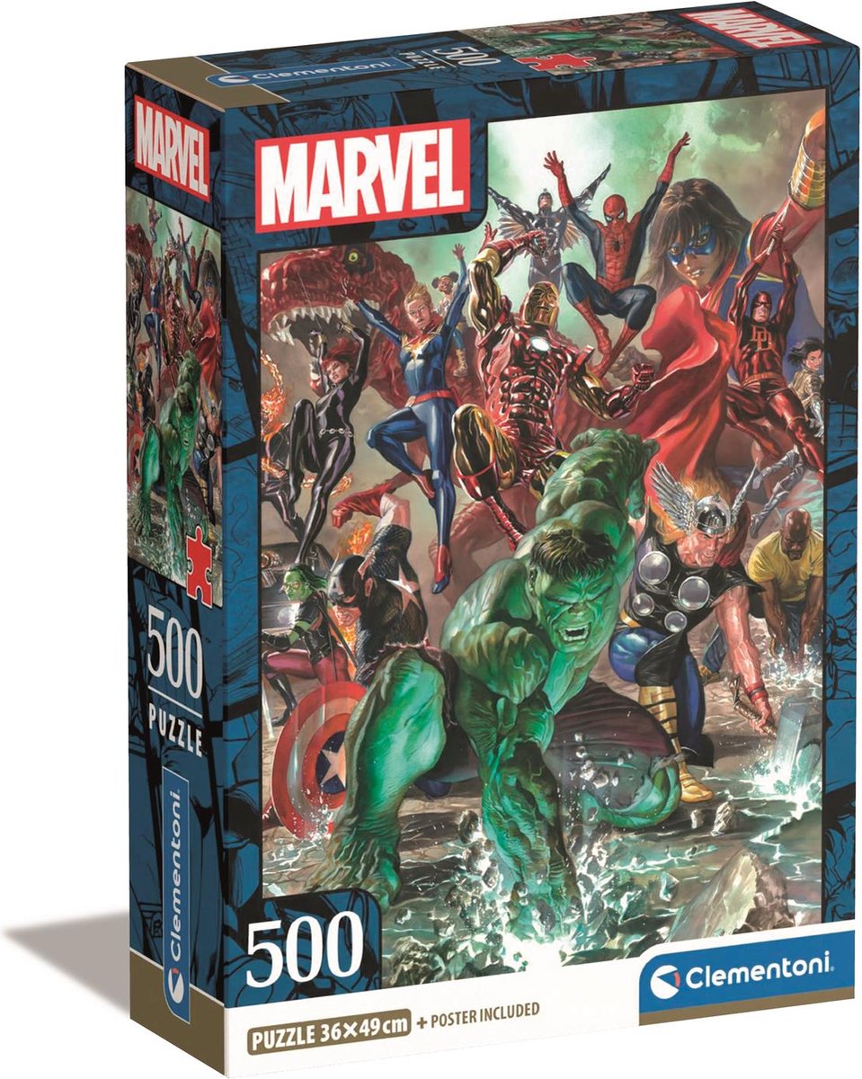 Clementoni - puzzle - 500 pièces - boîte compacte merveille - puzzle pour enfants et adultes