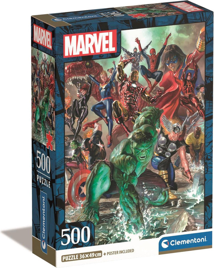 Clementoni - puzzle - 500 pièces - boîte compacte merveille - puzzle pour enfants et adultes