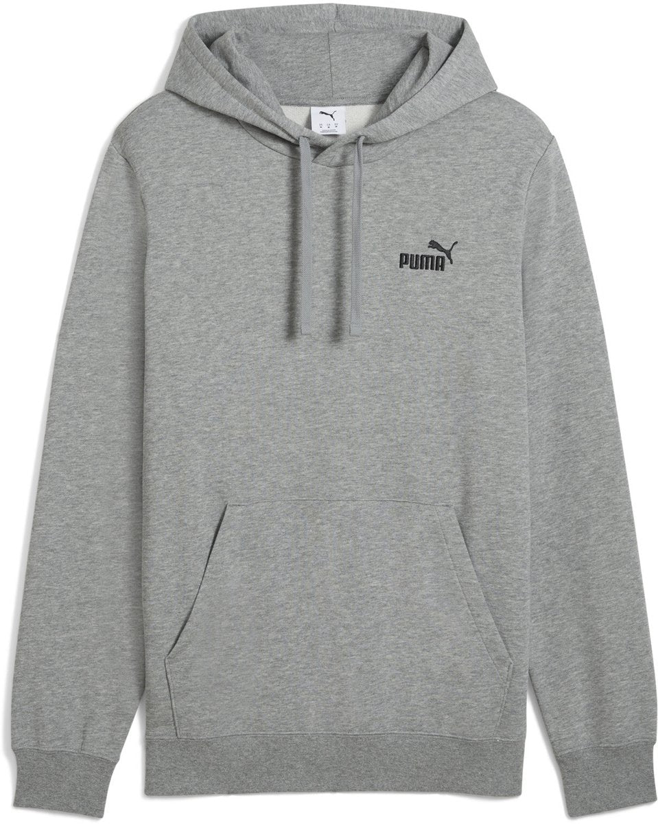 Puma ess petit non. Pull unisexe à capuche 1 logo fl - gris moyen chiné
