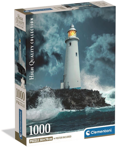 Clementoni - puzzle - 1000 pièces - phare dans la tempête - puzzle pour adultes - collection de haute qualité