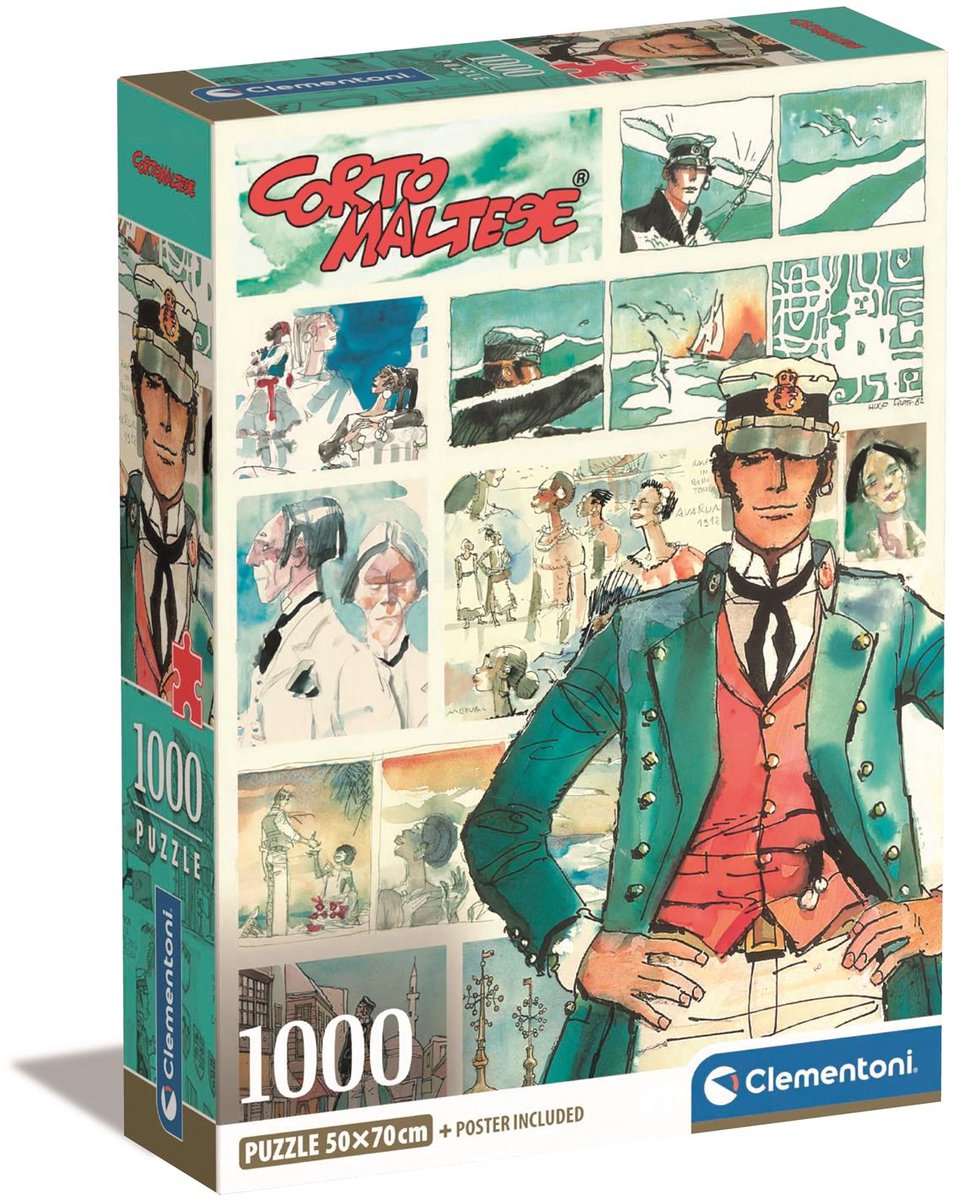 Clementoni - puzzle - 1000 pièces - puzzle de Noël corto maltese - puzzle pour enfants et adultes - à partir de 3 ans