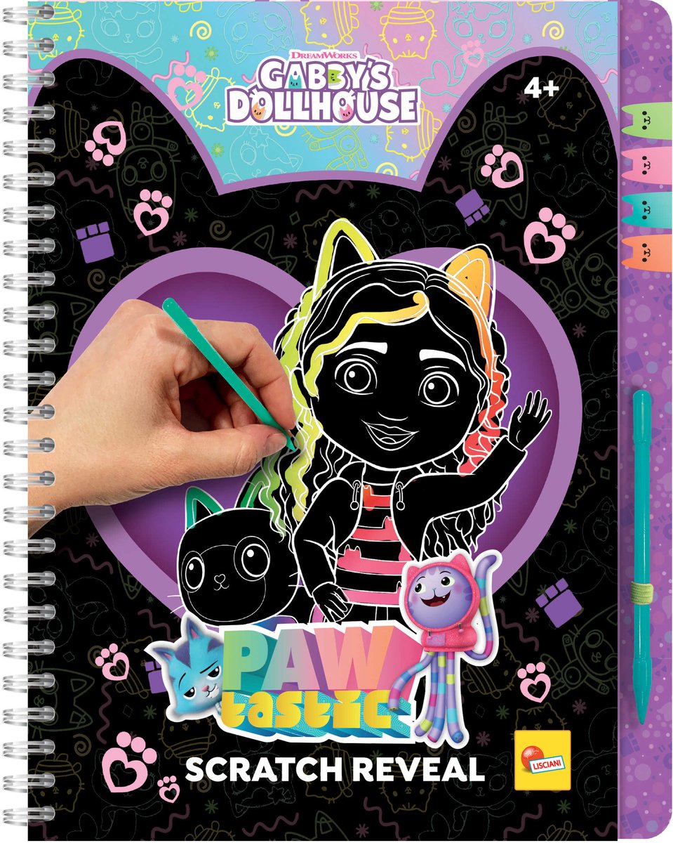 Le carnet de croquis de la maison de poupée de Lisciani Gabby Pawtastic Scratch révèle dans l'affichage 12