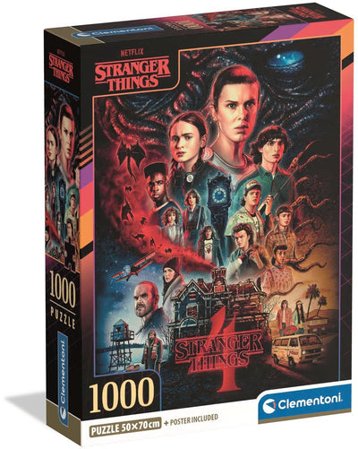 Clementoni - puzzle - 1000 pièces - Stranger Things saison 4 - puzzle pour adultes