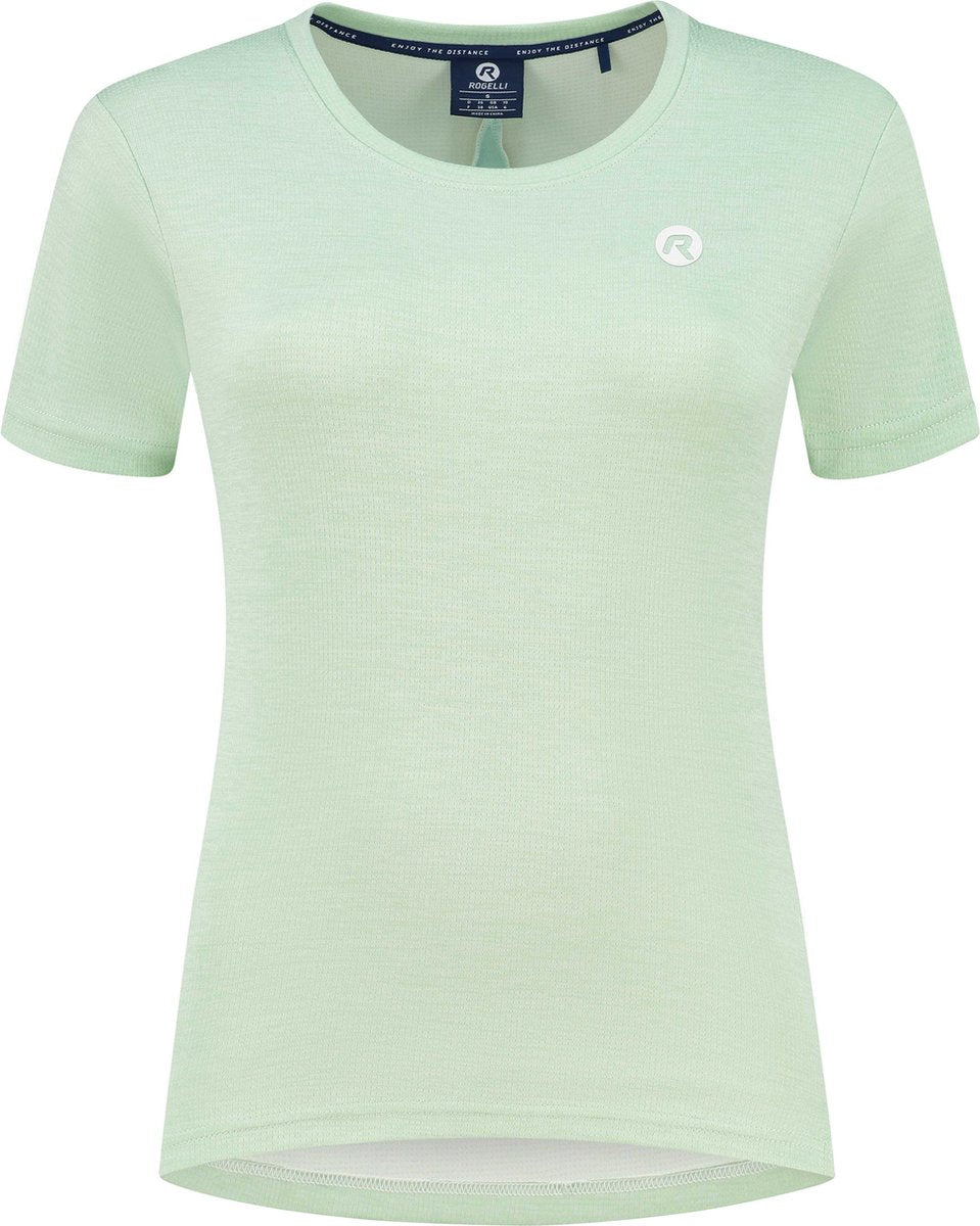 Rogelli aya chemise de course femme - manches courtes - vert - m