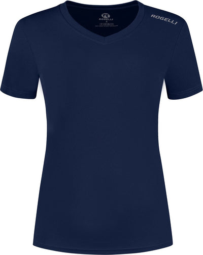 Rogelli promo t-shirt de running femme - manches courtes - bleu foncé - xl