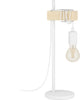 Eglo townshend - lampe de table - 1 lumière - e27 - chêne blanc