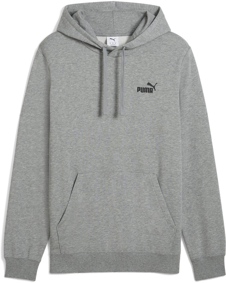 Puma ess petit non. Pull unisexe à capuche 1 logo fl - gris moyen chiné