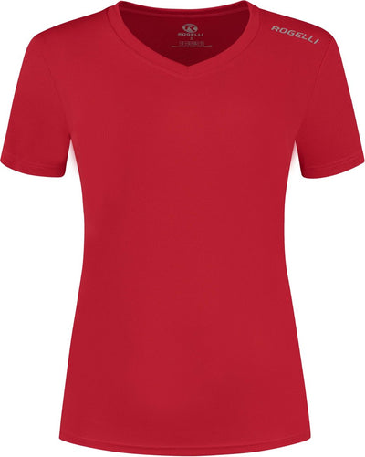 Rogelli promo t-shirt de running femme - manches courtes - rouge - xs