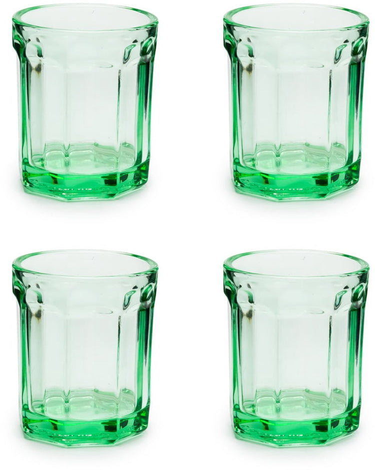 Serax - poisson paola navone - verre m - vert - 7 ø - 22cl - 4 pièces