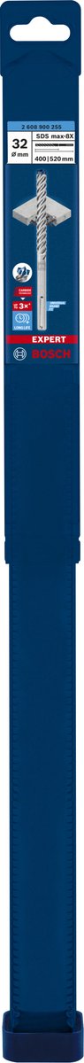 Bosch accessoires expert sds max-8x marteau perforateur 32 x 400 x 520 mm - 1 pièce(s) - 2608900255