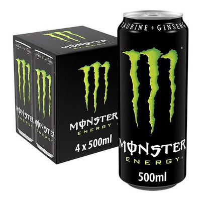 Bidon d'énergie Monster 0,5 litre, paquet de 4 (6 pièces)