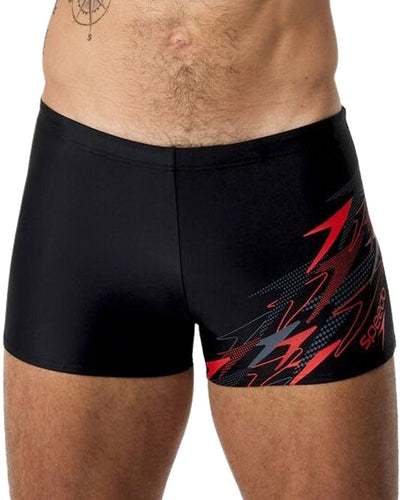Speedo medley logo aqua short de bain sport homme - bleu rouge