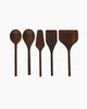 Serax - pascale naessens pure - ustensiles de cuisine - marron foncé - 5 pièces