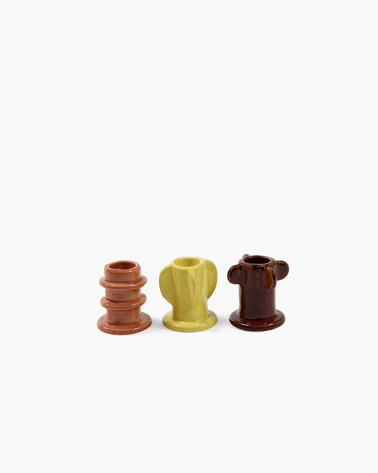 Serax - marie michielssen - assortiment de bougeoirs - mélange de couleurs - 5 ø - 3 pièces
