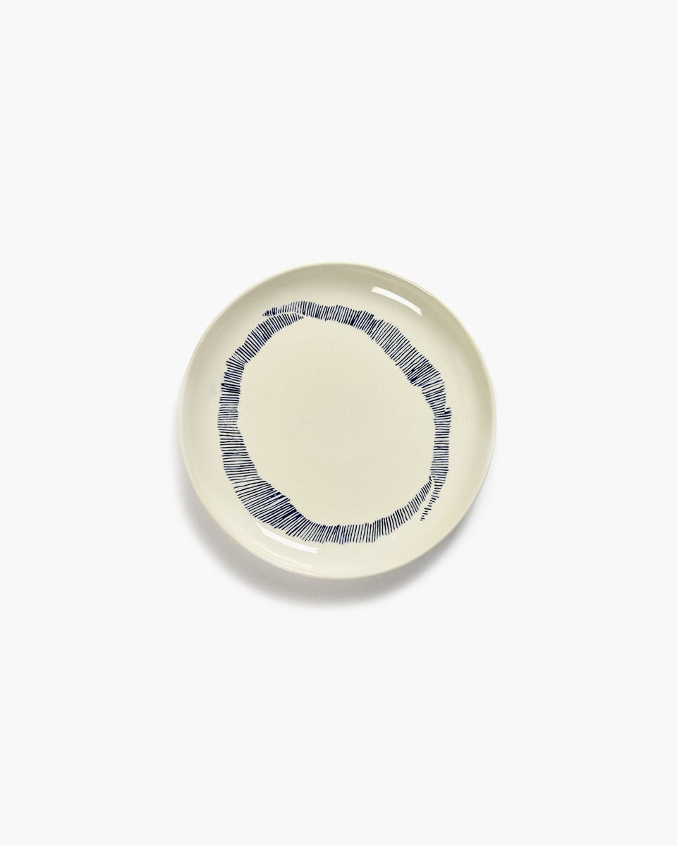 Serax - fête ottolenghi - assiette s - blanc bleu - 19 ø - 2 pièces