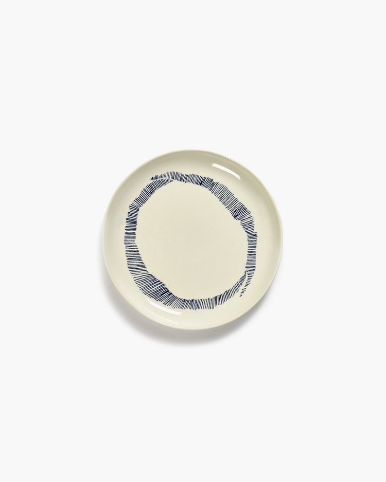 Serax - fête ottolenghi - assiette s - blanc bleu - 19 ø - 2 pièces