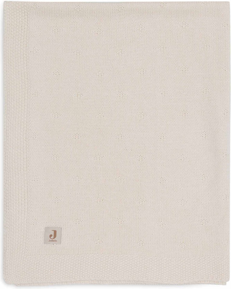 Jollein - couverture de berceau 75x100cm - couverture de berceau, couverture de berceau, couverture de bébé - tricot confortable ivoire