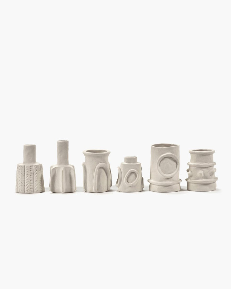 Serax - marie michielssen marie - assortiment de vases - beige - 6 pièces - h 10cm