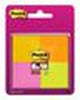 Feuillets super collants Post-it®, couleurs pétillantes, 47,6 x 47,6 mm - jaune fluo, rose fluo, orange fluo, vert fluo, 4 blocs