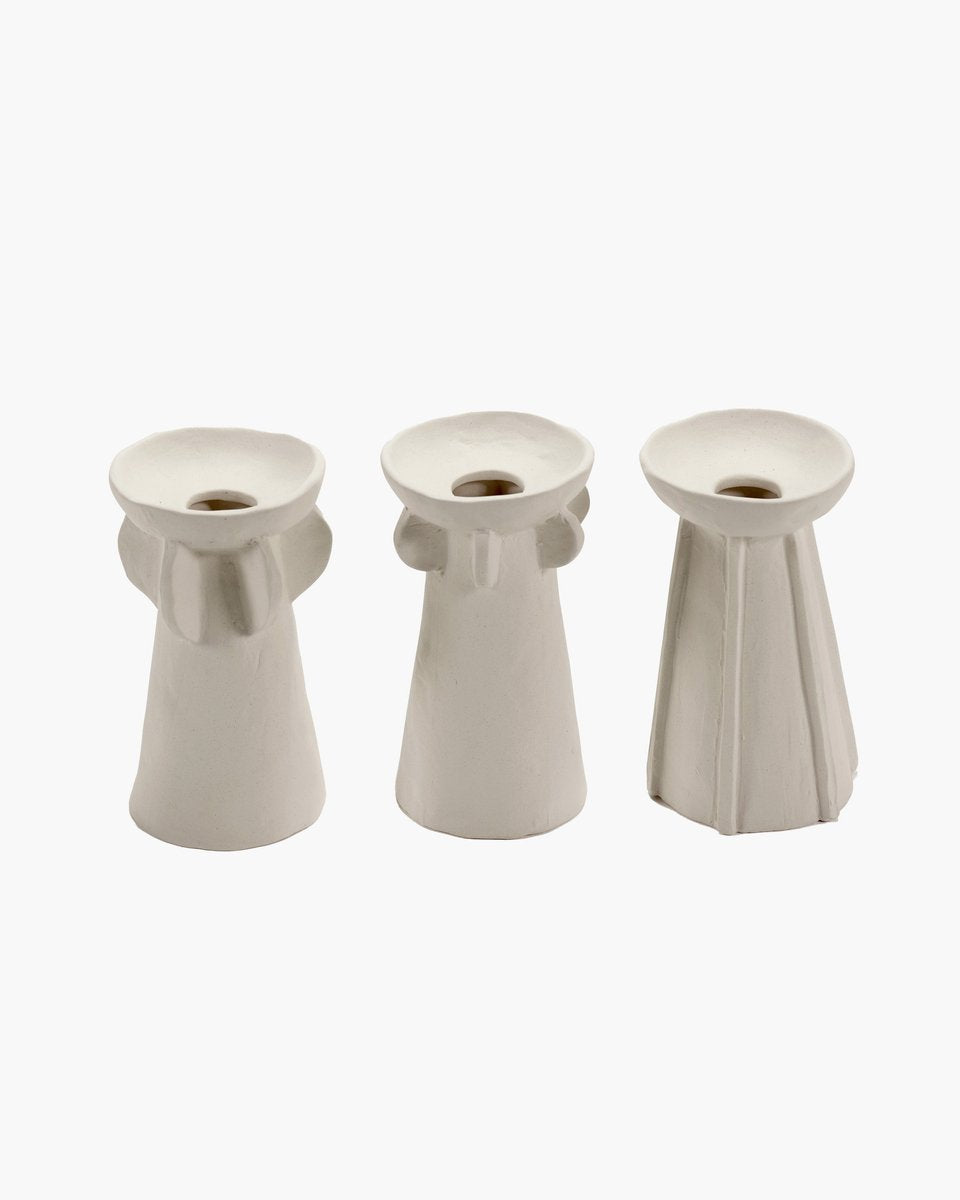 Serax - marie michielssen marie - assortiment de vases - beige - 8 ø - h 14cm - 3 pièces