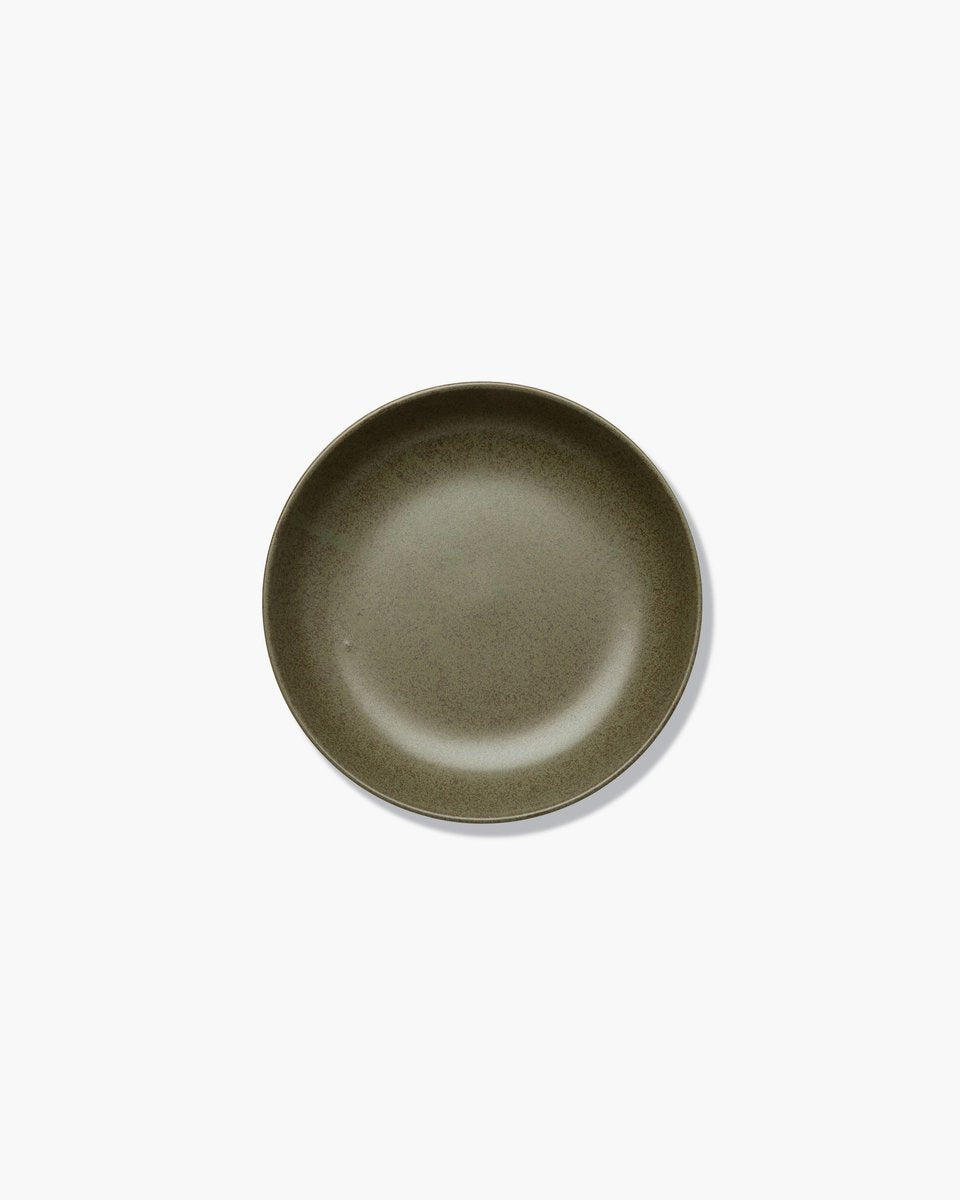Serax - surface sergio herman - assiette creuse m - vert camo - 19 ø - 4 pièces