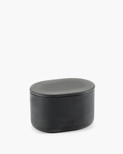 Serax - bertrand lejoly - cose - pot ovale avec couvercle l - gris - h 6,5cm