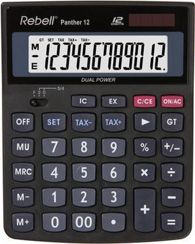 Calculatrice rebelle - panther 12bx - noir - re-panther12bx
