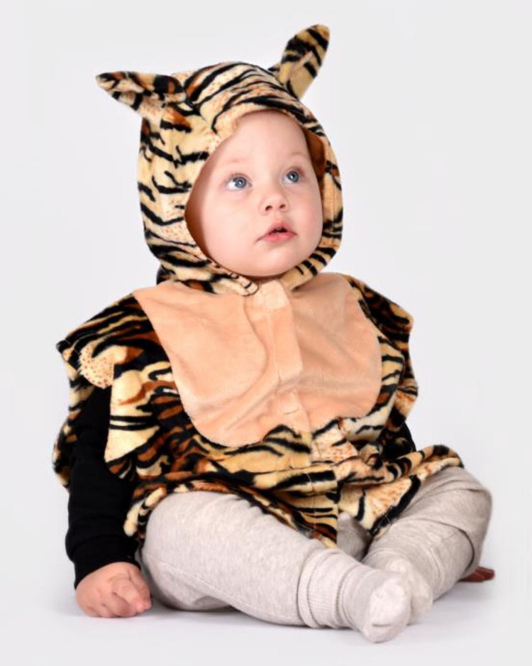 Den goda fen déguisement tigre - mini cape avec capuche - 86-110cm - 1-4 ans - multi