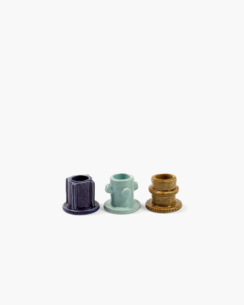 Serax - marie michielssen - assortiment de bougeoirs - mélange de couleurs - 5 ø - 3 pièces