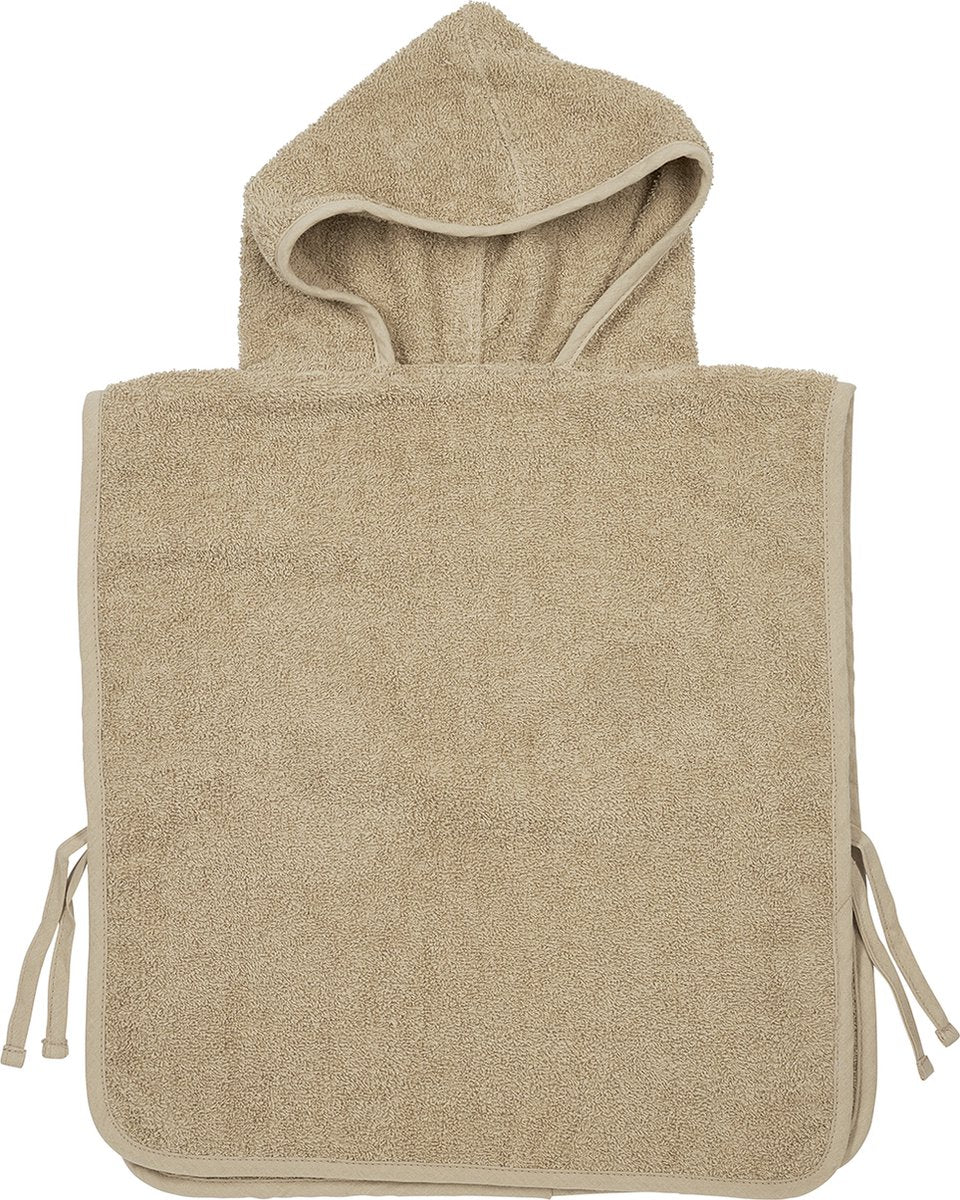 Poncho de bain Meyco baby uni - tissu éponge - sable - 1-3 ans