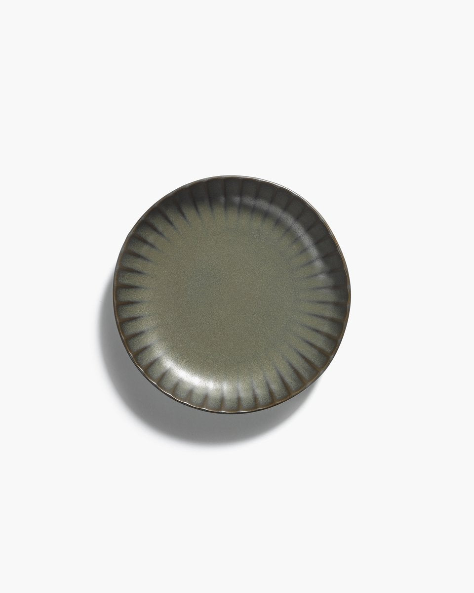 Serax - sergio herman - inku - assiette creuse m - vert - 21 ø - 2 pièces