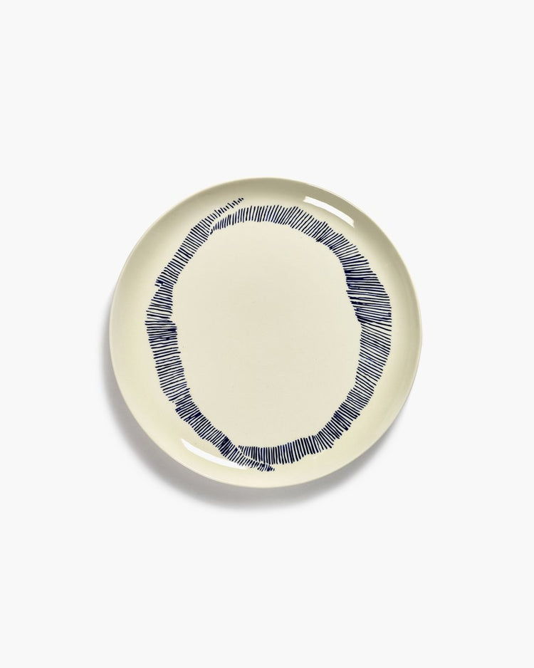 Serax - fête ottolenghi - assiette l - blanc bleu - 26 ø - 2 pièces