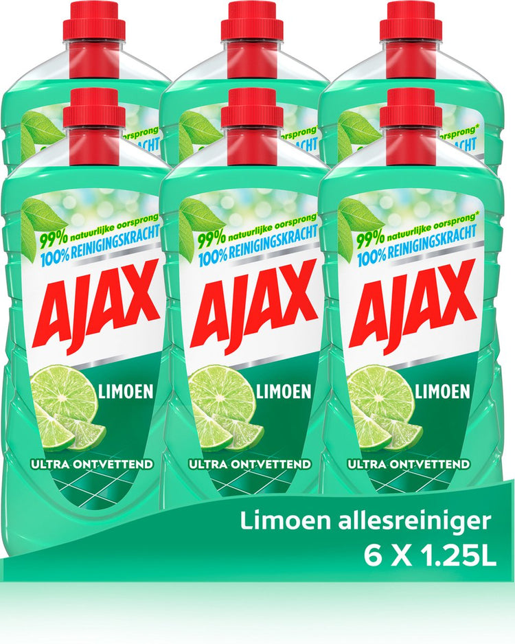 Ajax nettoyant tout usage chaux 6 x 1,25l - pack économique