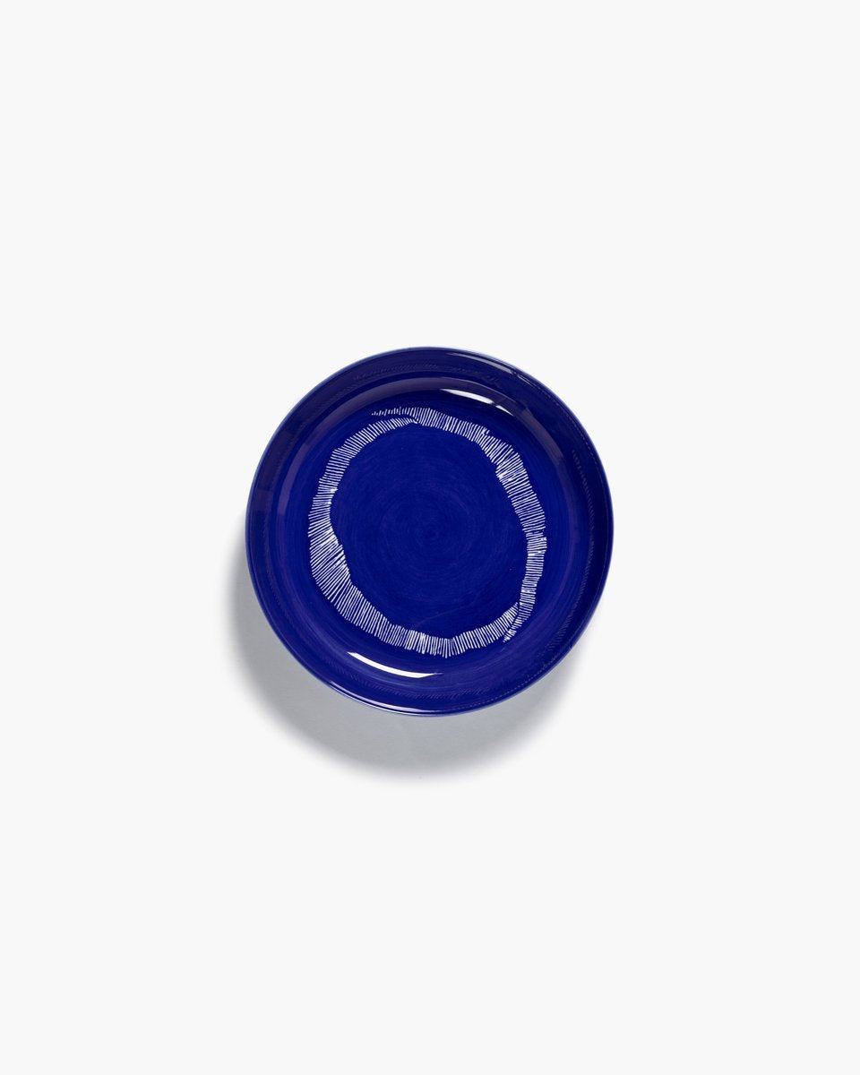 Serax - fête ottolenghi - assiette - bleu foncé blanc - 22 ø - 2 pièces