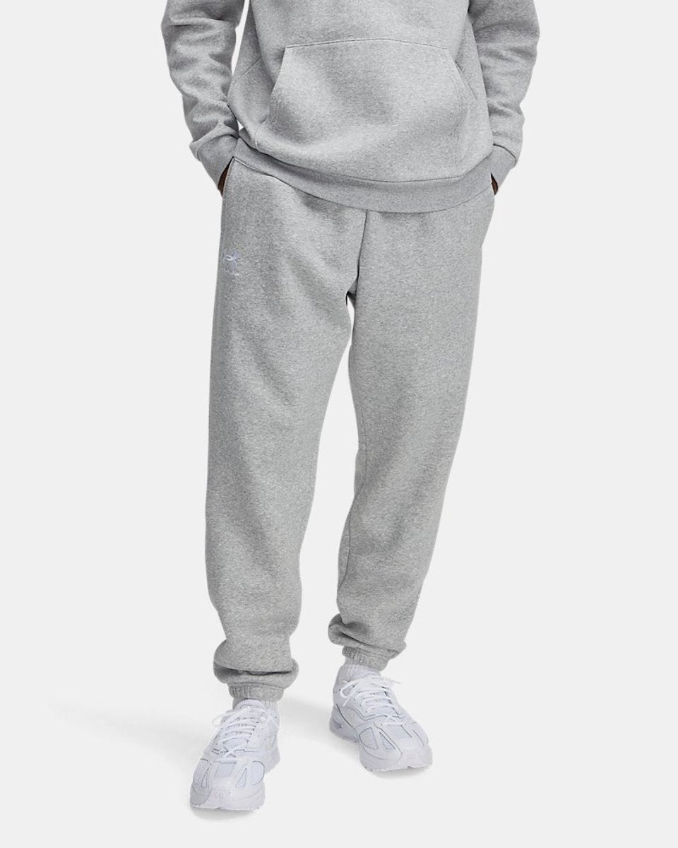Under Armour UA Icon Fleece Jogger-Gris Pantalon de sport pour homme - Mod Grey Light Heather - Blanc