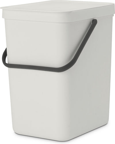 Poubelle Brabantia sort go - 25 litres - gris clair
