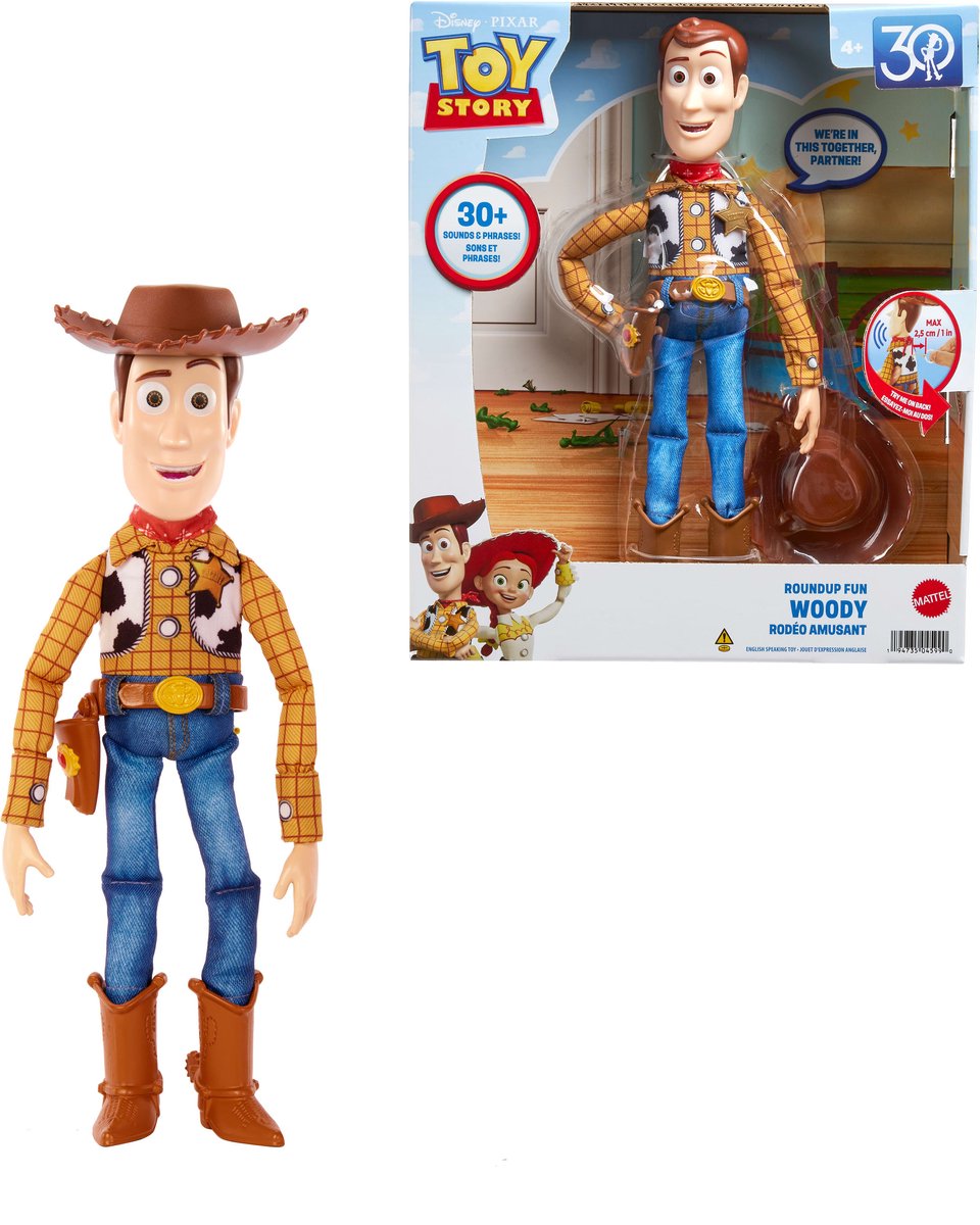 Figurine interactive Toy Story Woody de Mattel avec son.