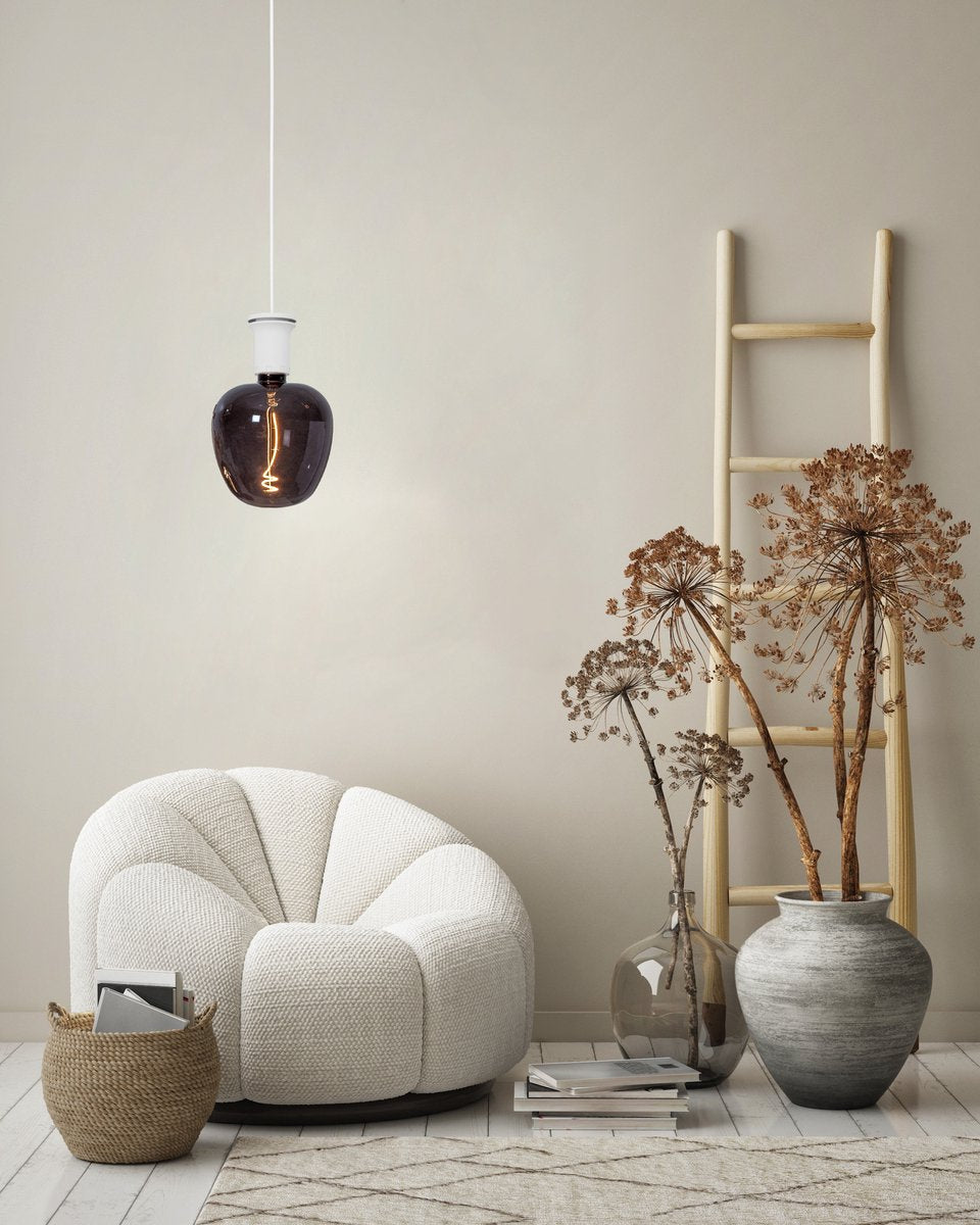 Lampe à suspension Eglo capoliveri-e - e27 - ø 12 cm - blanche
