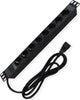 Roline 19 prise 8 voies, fiche C14, noir, 2 m