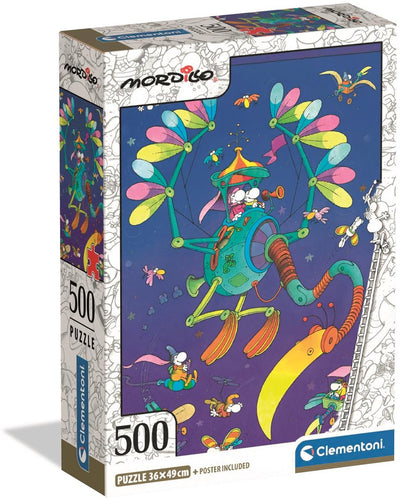Clementoni - puzzle - 500 pièces - mordillo le voyage - puzzle pour adultes