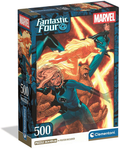Clementoni - puzzle - Marvel Fantastic 4 - 500 pièces - avec poster - à partir de 14 ans