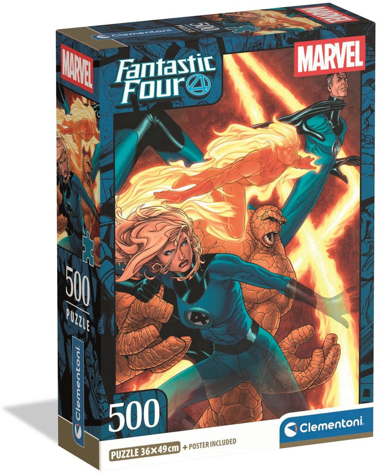 Clementoni - puzzle - Marvel Fantastic 4 - 500 pièces - avec poster - à partir de 14 ans