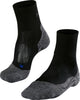 Falke tk2 cool chaussettes de marche courtes anti-ampoules en lyocell épais en matériau fonctionnel hommes noir - taille 42-43