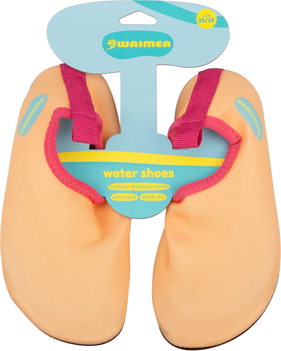 Chaussure aquatique Waimea - enfants - antidérapante - extra grip - orange - taille 31 32