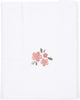 Petit drap de berceau hollandais - blanc - jardin féerique - fleurs féeriques