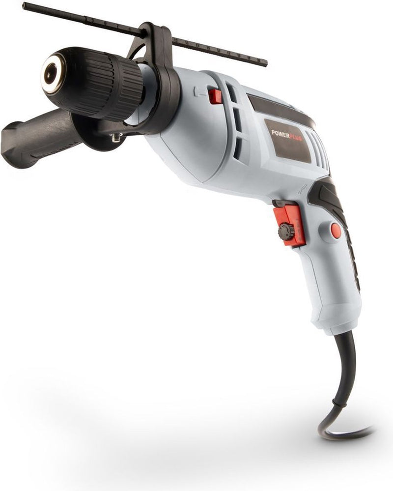 Perceuse à percussion électrique Powerplus POWC10200 - 2 en 1 : perceuses et marteaux perforateurs, perceuse 600 W, vis gauche et droite