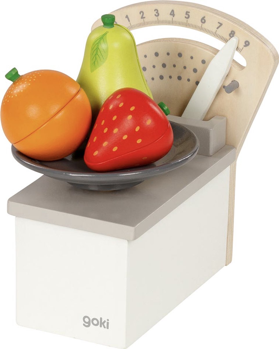 Goki en bois Balance gris blanc