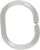 Wenko anneaux de rideau de douche lot de 12 pièces en plastique recyclé transparent - anneaux de rideau de douche - anneaux de rideau