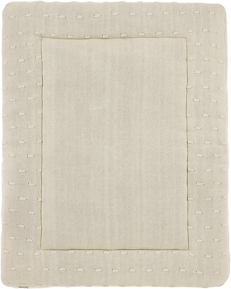 Tapis de parc à nœuds pour bébé Meyco - 77 x 97 cm - sable doux