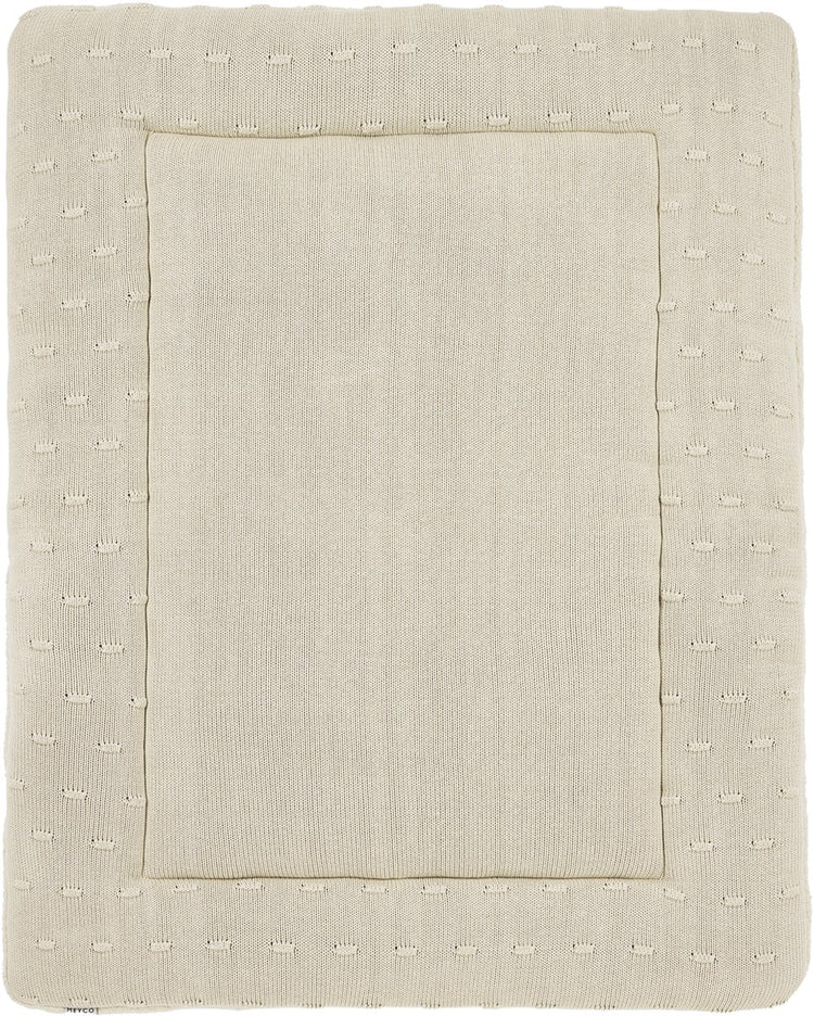 Tapis de parc à nœuds pour bébé Meyco - 77 x 97 cm - sable doux
